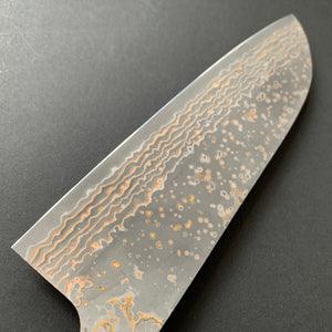 Santoku knife, VG10 Stainless Steel, Coloured Damascus finish - Saji