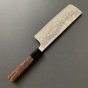 Nakiri knife, VG10 Stainless Steel, Coloured Damascus finish - Saji