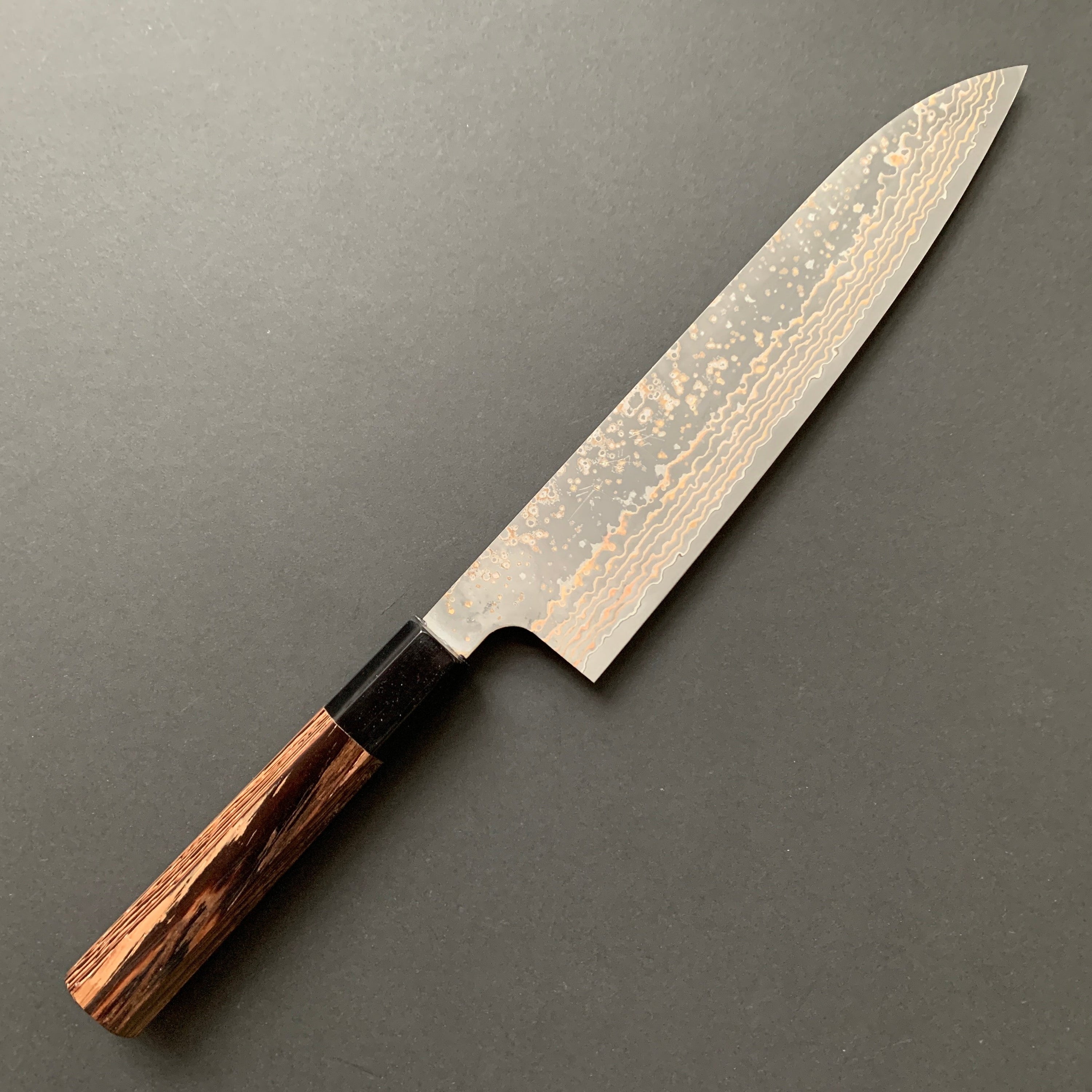 Gyuto knife, VG10 Stainless Steel, Coloured Damascus finish - Saji