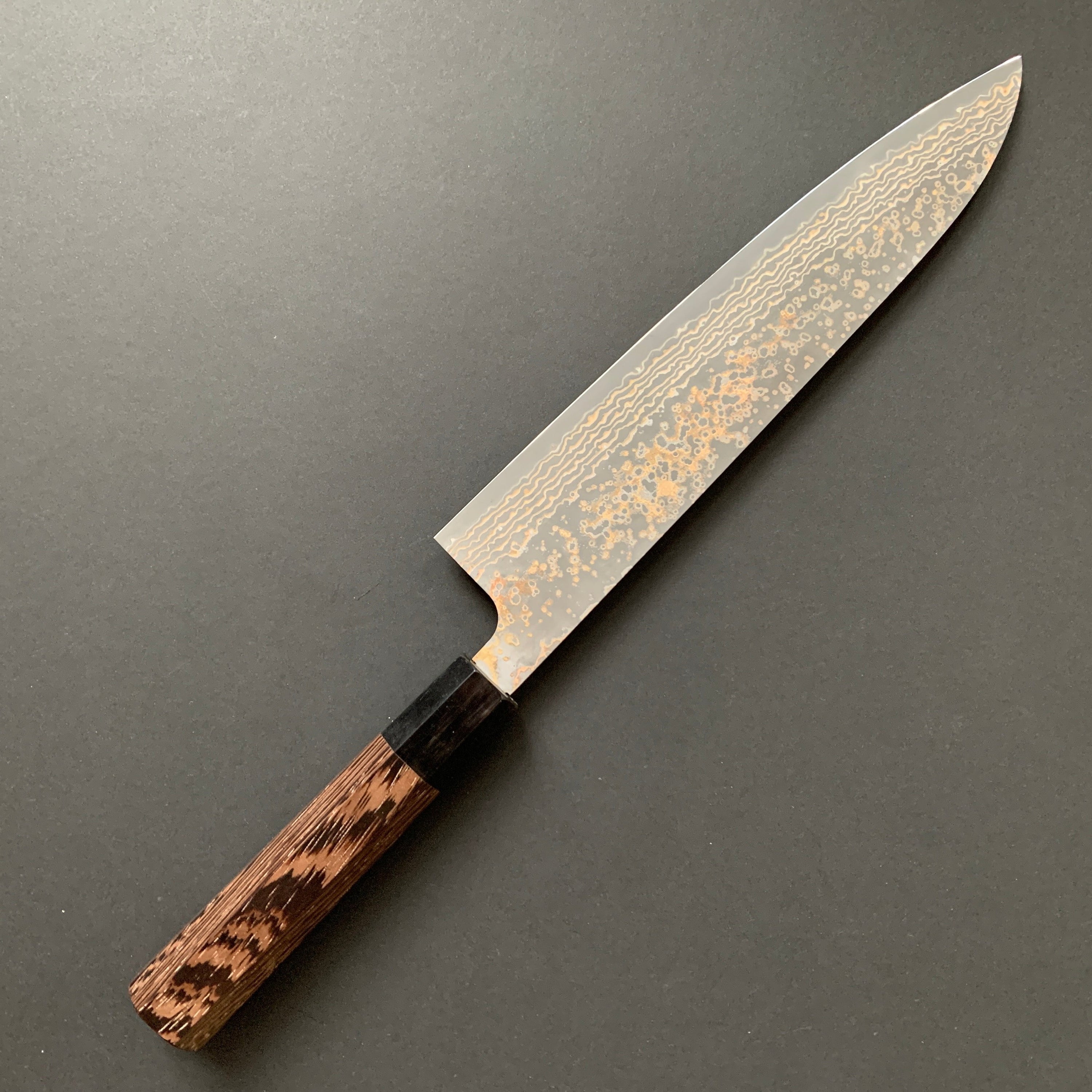 Gyuto knife, VG10 Stainless Steel, Coloured Damascus finish - Saji