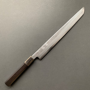 Sakimaru Yanagiba knife, Aogami 1 Carbon Steel, Damascus finish - Nakagawa Hamono