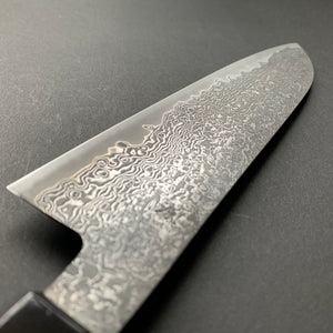 
            
                Load image into Gallery viewer, Santoku knife, SG2 powder steel, Damascus finish, Burnt Chestnut handle - Shigeki Tanaka
            
        