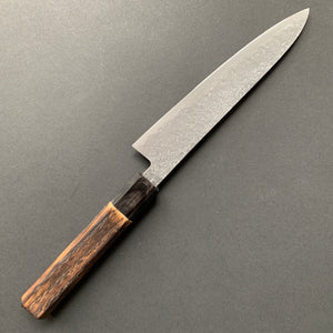 Petty knife, SG2 powder steel, Damascus finish, Burnt Chestnut handle - Shigeki Tanaka