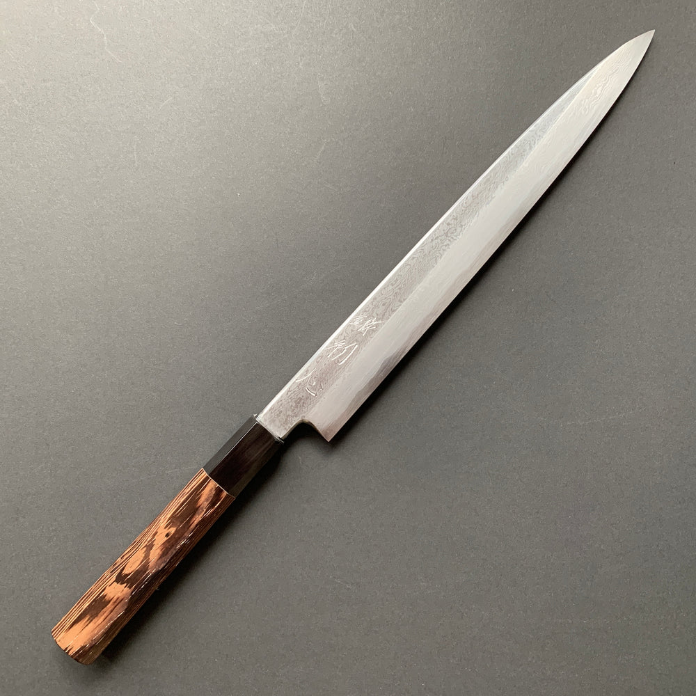 Yanagiba knife, VG10 Stainless Steel, Damascus finish - Nakagawa Hamono