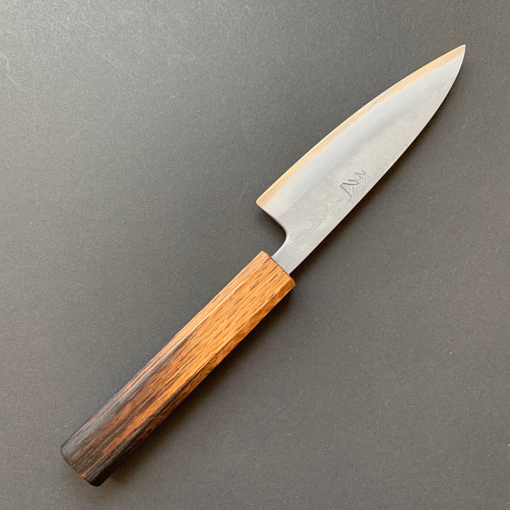 Petty knife, Ginsan with Stainless Steel cladding, Nashiji finish - Motokyuuichi