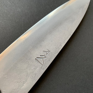 Petty knife, Ginsan with Stainless Steel cladding, Nashiji finish - Motokyuuichi