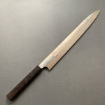 Honyaki Yanagiba knife, Shirogami 1 Carbon Steel, Polished finish - Nigara