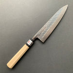 Petty knife, Aogami super with stainless steel cladding, Tsuchime Kurouchi finish, Denka range, Wa handle - Fujiwara