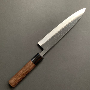 Gyuto knife, SLD core with stainless steel cladding, Tsuchime and Kurouchi Finish - Ohishi