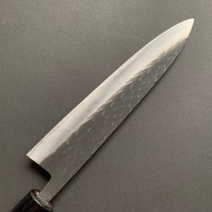 Gyuto knife, SLD core with stainless steel cladding, Tsuchime and Kurouchi Finish - Ohishi