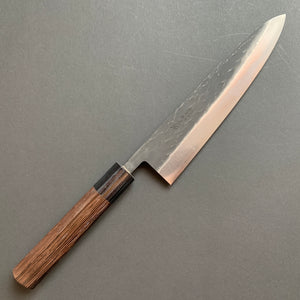 Gyuto knife, SLD core with stainless steel cladding, Tsuchime and Kurouchi Finish - Ohishi