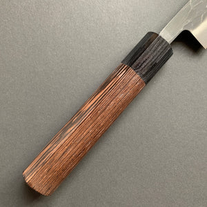 Sujihiki knife, SLD core with stainless steel cladding, Tsuchime and Kurouchi Finish - Ohishi