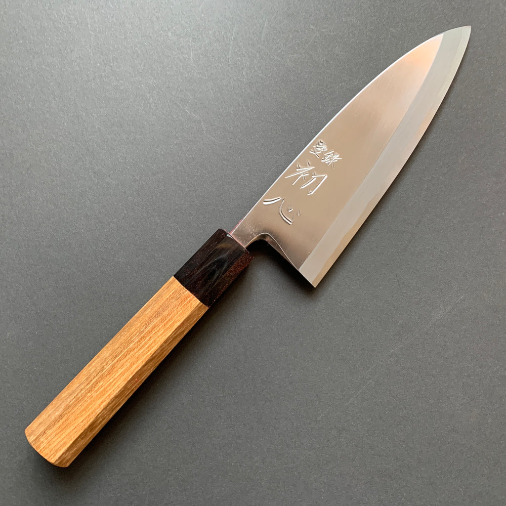 Deba knife, Shirogami 2, polished finish - Hatsukokoro Shirasagi