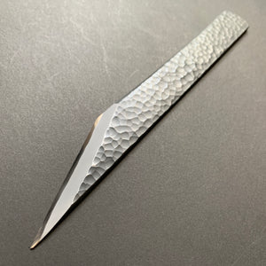 Kiridashi knife, Shirogami 2 carbon steel, Kurouchi or Tsuchime finish - Masuda Yoshihide