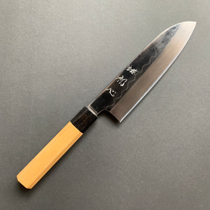 Santoku knife, Shirogami 3 Honyaki, Polished finish - Nakagawa Hamono