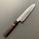 Honyaki Santoku knife, Shirogami 3 Carbon steel, mirror polish finish - Ikeda