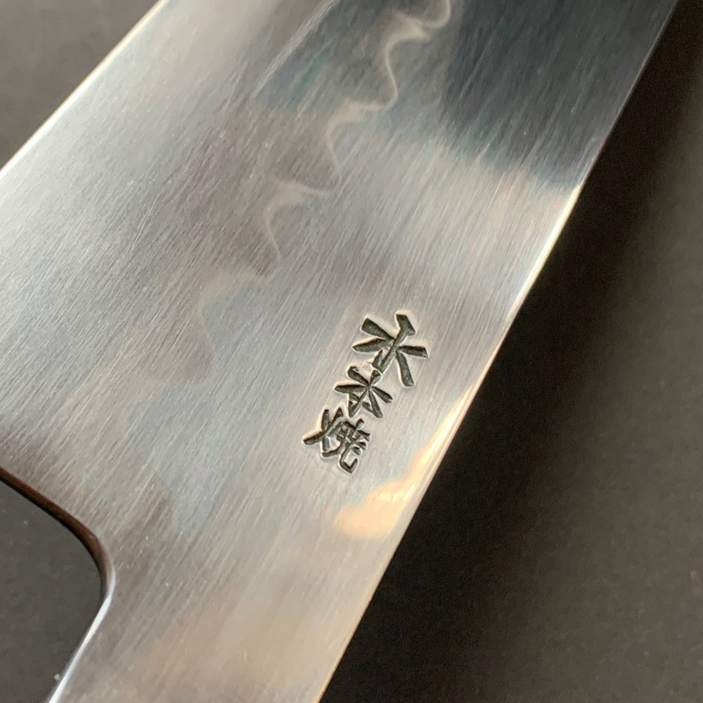 
            
                Load image into Gallery viewer, Honyaki Gyuto knife, Shirogami 3 Carbon steel, Water quenched, mirror polish finish - Ikeda
            
        
