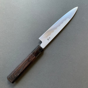 Honyaki Petty knife, Shirogami 3 Carbon steel, mirror polish finish - Ikeda