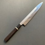 Honyaki Sujihiki knife, Shirogami 3 Carbon steel, mirror polish finish - Ikeda