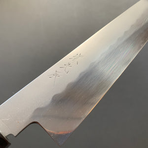 Honyaki Sujihiki knife, Shirogami 3 Carbon steel, mirror polish finish - Ikeda