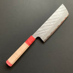 Nakiri knife, VG10 stainless steel, Tsuchime Damascus finish - Nigara