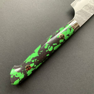 
            
                Load image into Gallery viewer, Petty knife, SG2 powder steel, Tsuchime finish, Western style Turquoise handle - Nigara
            
        