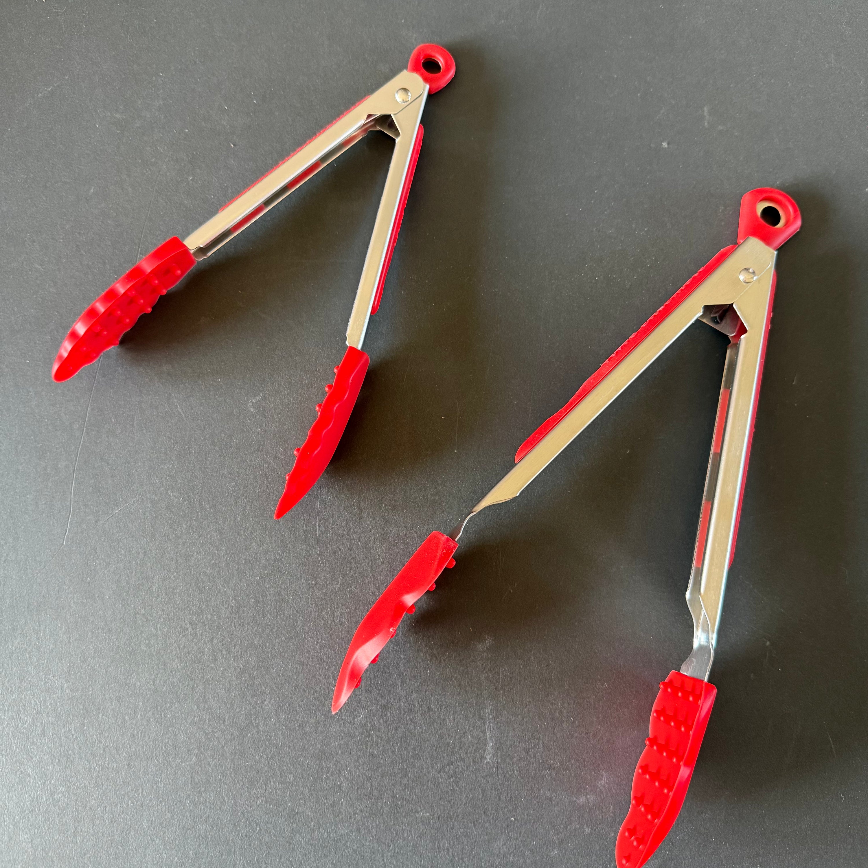 Red Silicon tongs - mini / large