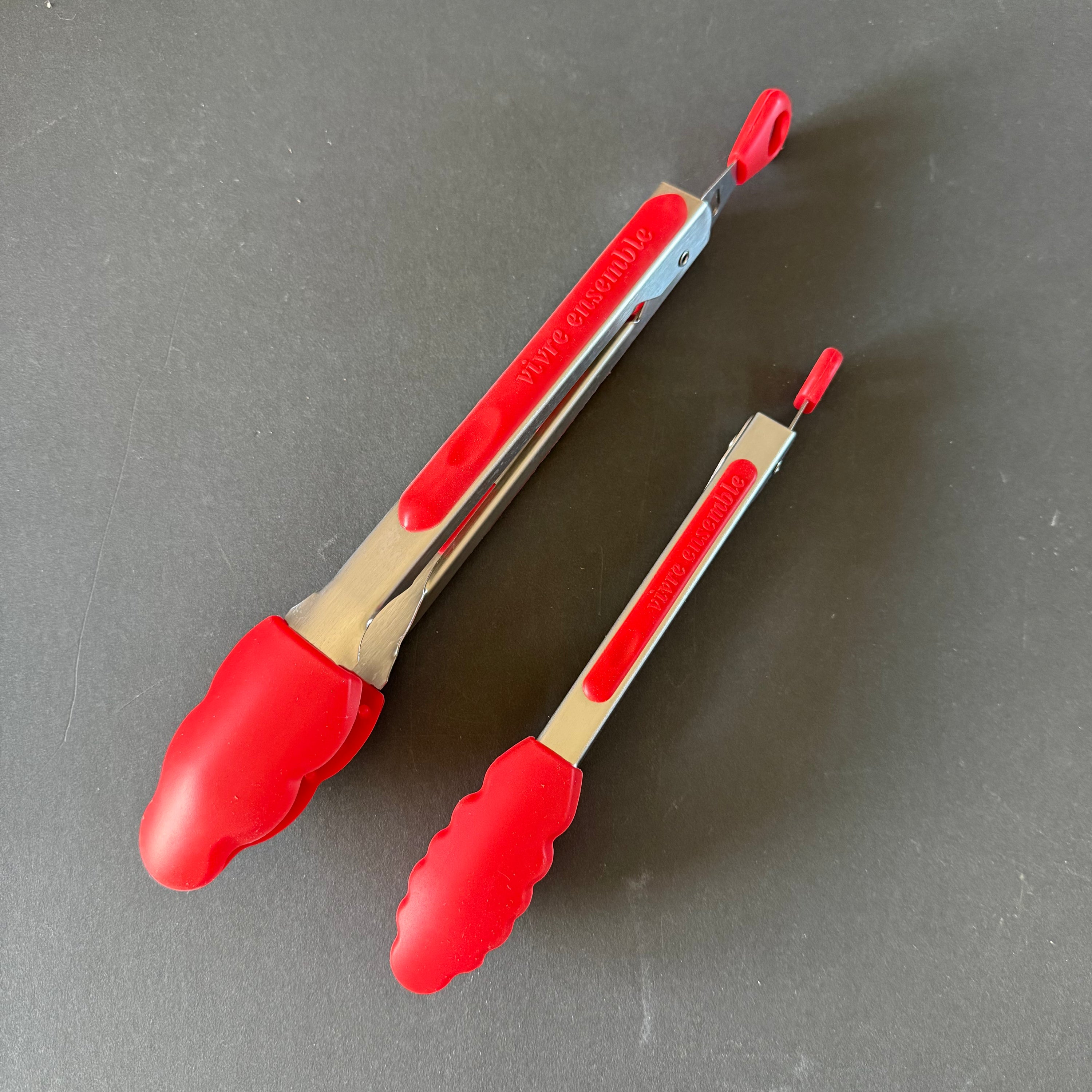 Red Silicon tongs - mini / large