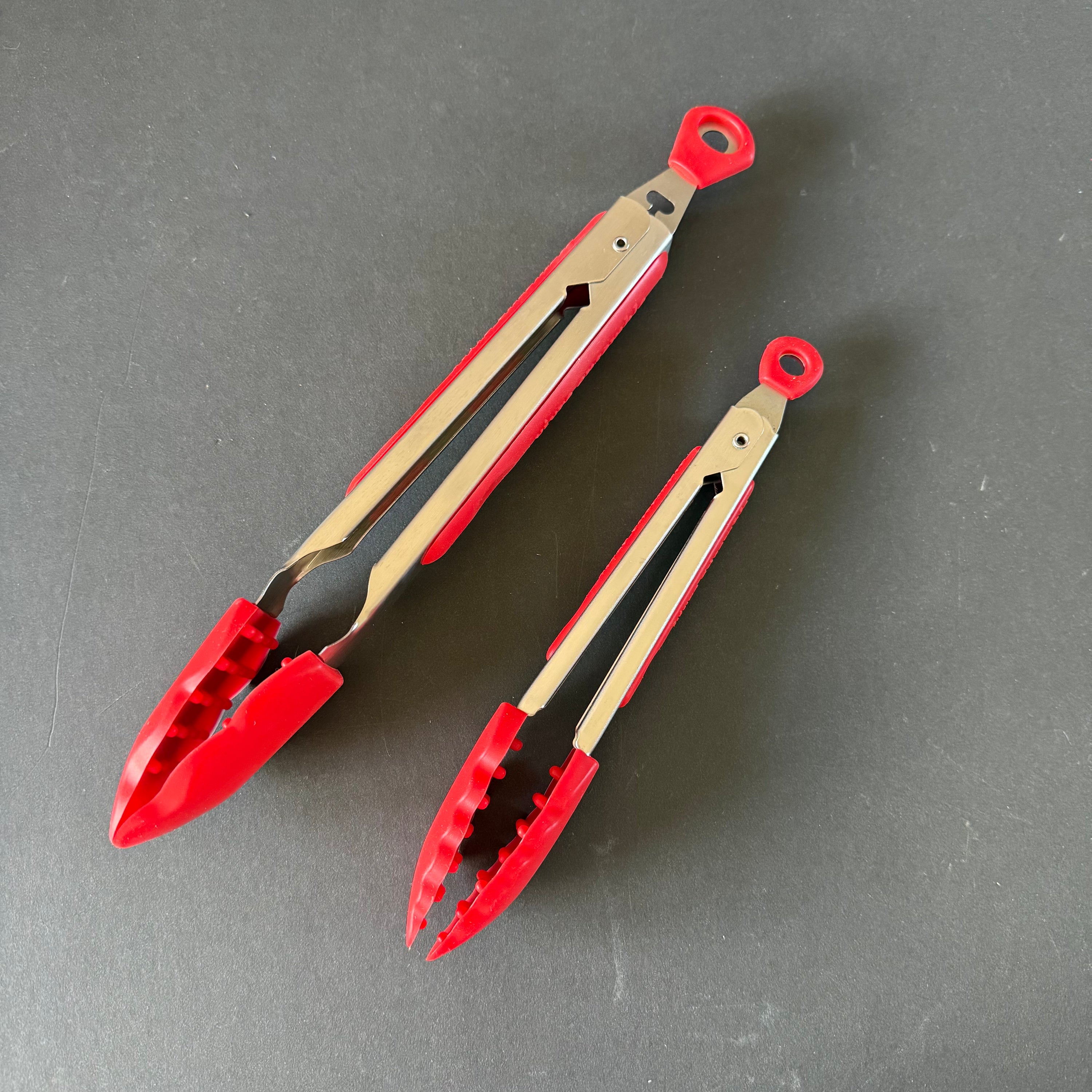 Red Silicon tongs - mini / large
