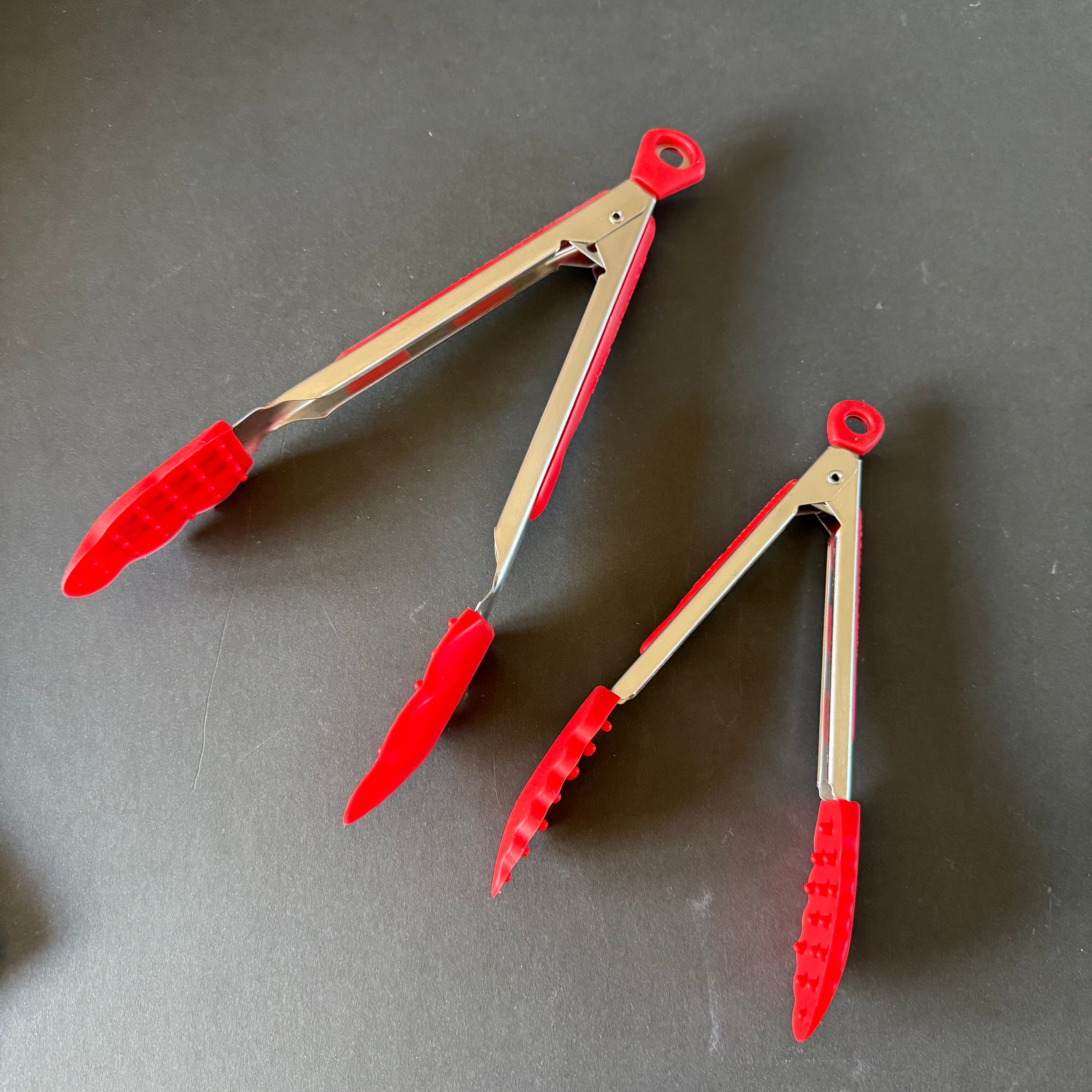 Red Silicon tongs - mini / large