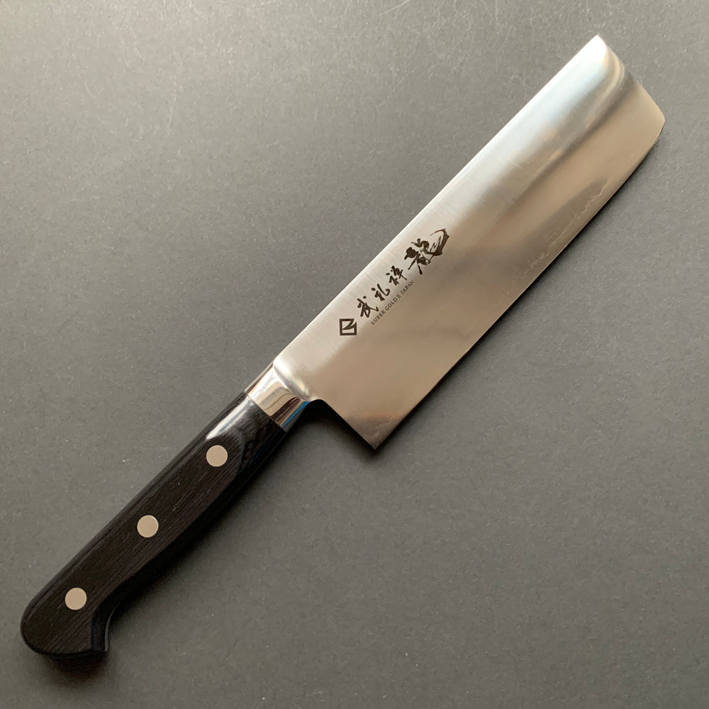 Nakiri knife, SG2 powder steel, migaki finish - Ryusen