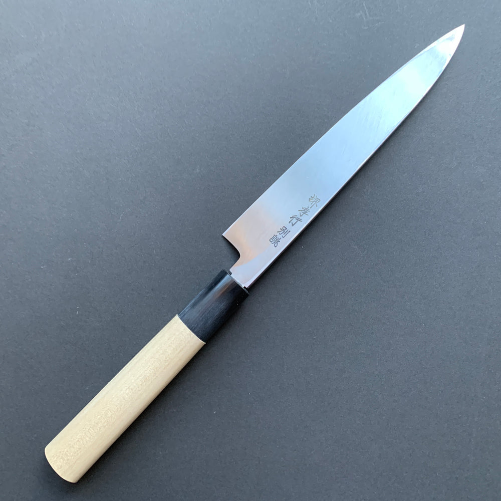 Single Bevel Petty knife, Shirogami 2 Carbon steel, Polished finish, Tokujo range - Sakai Takayuki