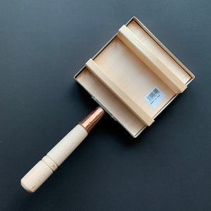 
            
                Load image into Gallery viewer, Tamagoyaki pan - copper, with wooden lid
            
        