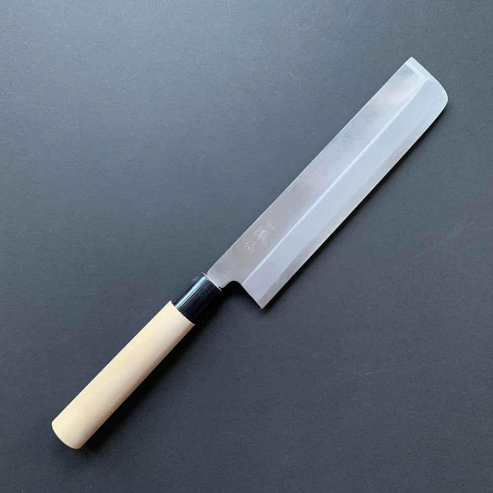 Usuba Knife Stamped Shirogami 2 Carbon Steel Iron Clad Polished