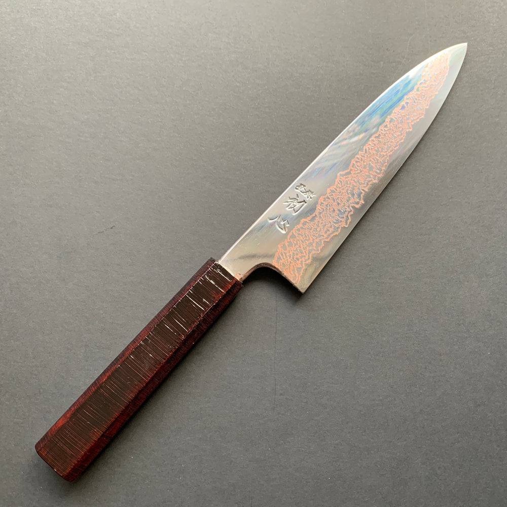 Gyuto knife, SLD steel, Rainbow Damascus finish, Yorokobi range - Hatsukokoro