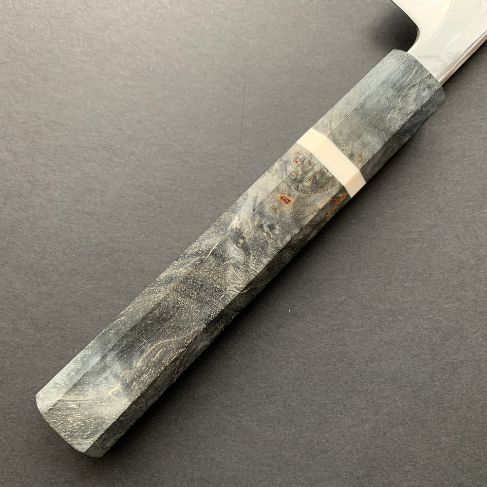 Yanagiba knife, Aogami 1 with iron cladding, Damascus finish - Nakagawa Hamono