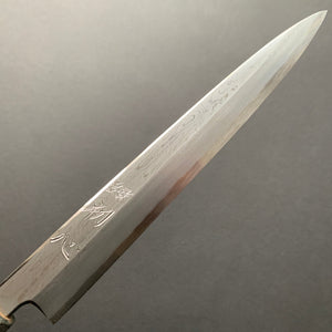 Yanagiba knife, Aogami 1 with iron cladding, Damascus finish - Nakagawa Hamono