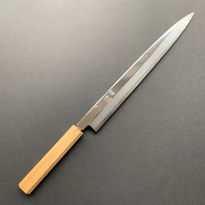 Yanagiba knife, Aogami 1 Carbon Steel, Polished finish - Nakagawa Hamono