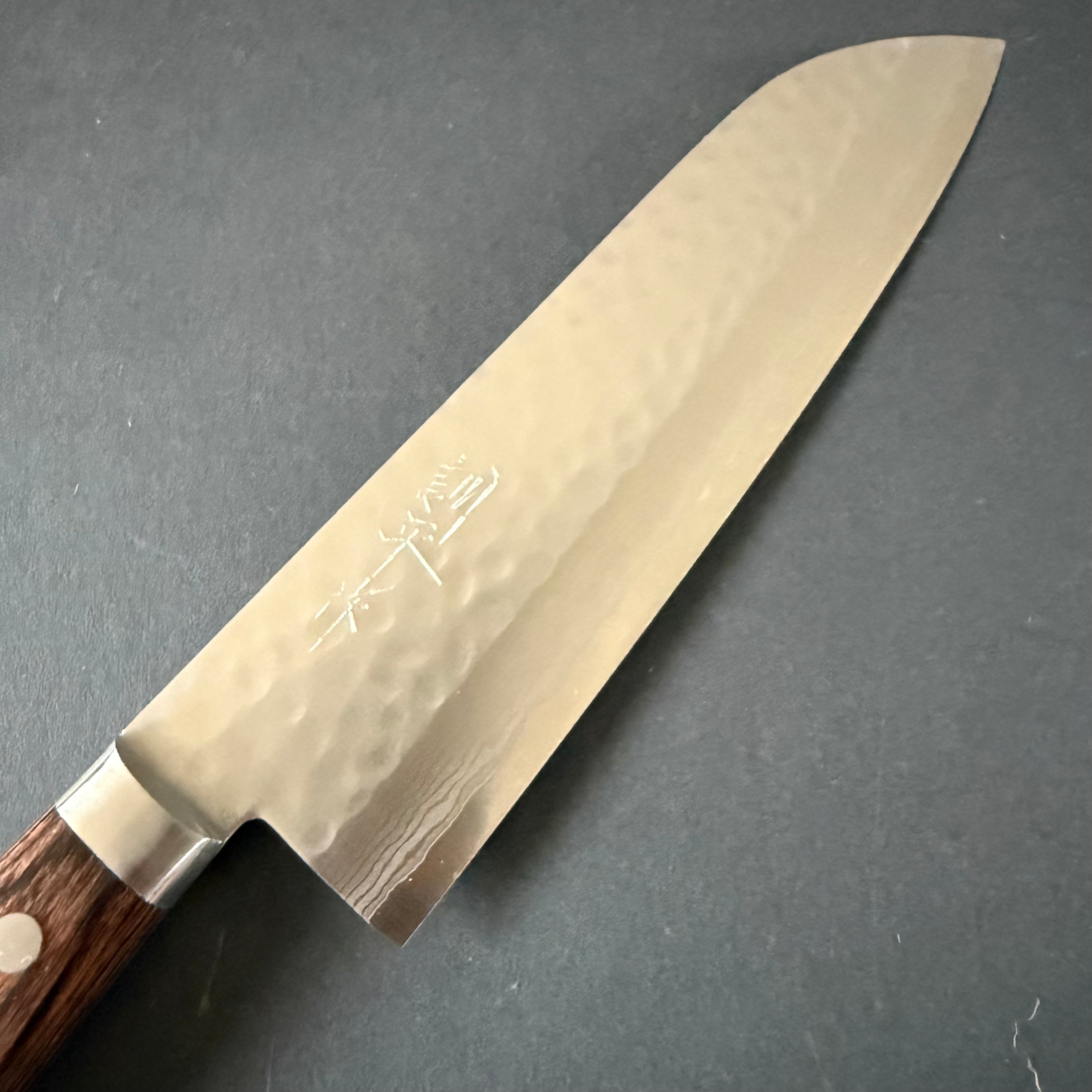 Santoku knife, VG10, Kokuryu Damascus Tsuchime finish - Masutani