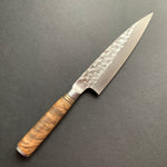 Petty knife, SG2 powder steel, Tsuchime finish, Oval handle - Saji