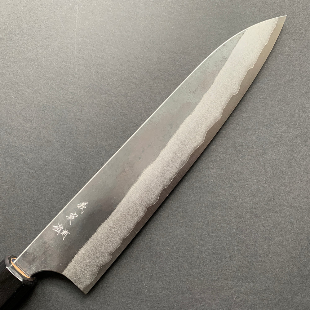 Gyuto knife, Aogami super with stainless steel cladding, kurouchi finish - Kato