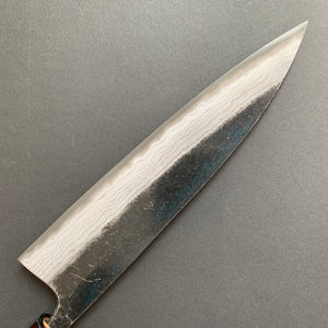 Gyuto knife, Aogami 2 with iron cladding, Kurouchi Damascus finish, Kumokage range - Hatsukokoro