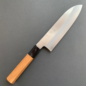 Santoku knife, Ginsan stainless steel, polished finish - Nakagawa Hamono