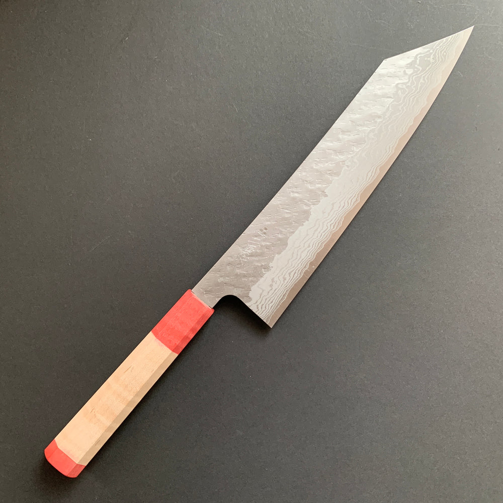 Kiritsuke Gyuto knife, VG10 stainless steel, Tsuchime Damascus finish - Nigara