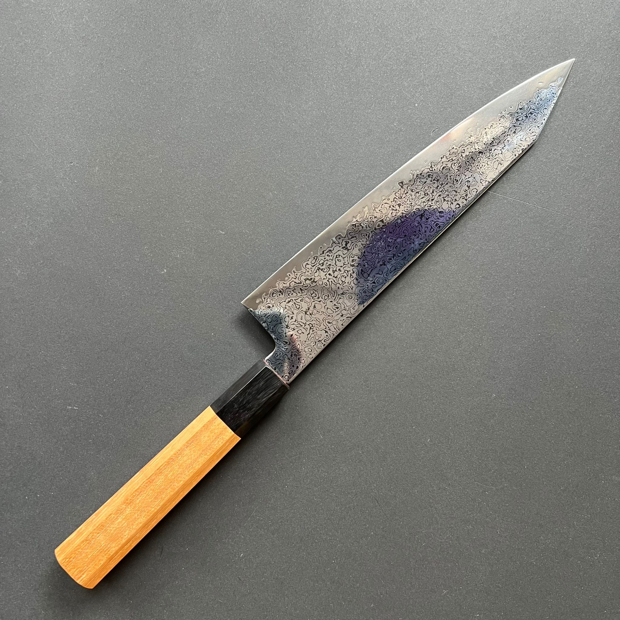 Kiritsuke Gyuto Knife, VG10, Nickel Damascus - Hatsukokoro Sunaarashi