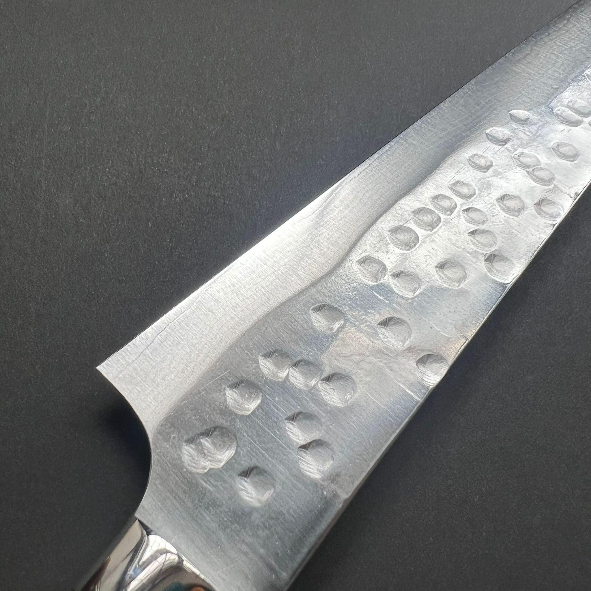 Sujihiki knife, SRS13 stainless steel, Tsuchime finish, western ironwood handle - Saji - Kitchen Provisions