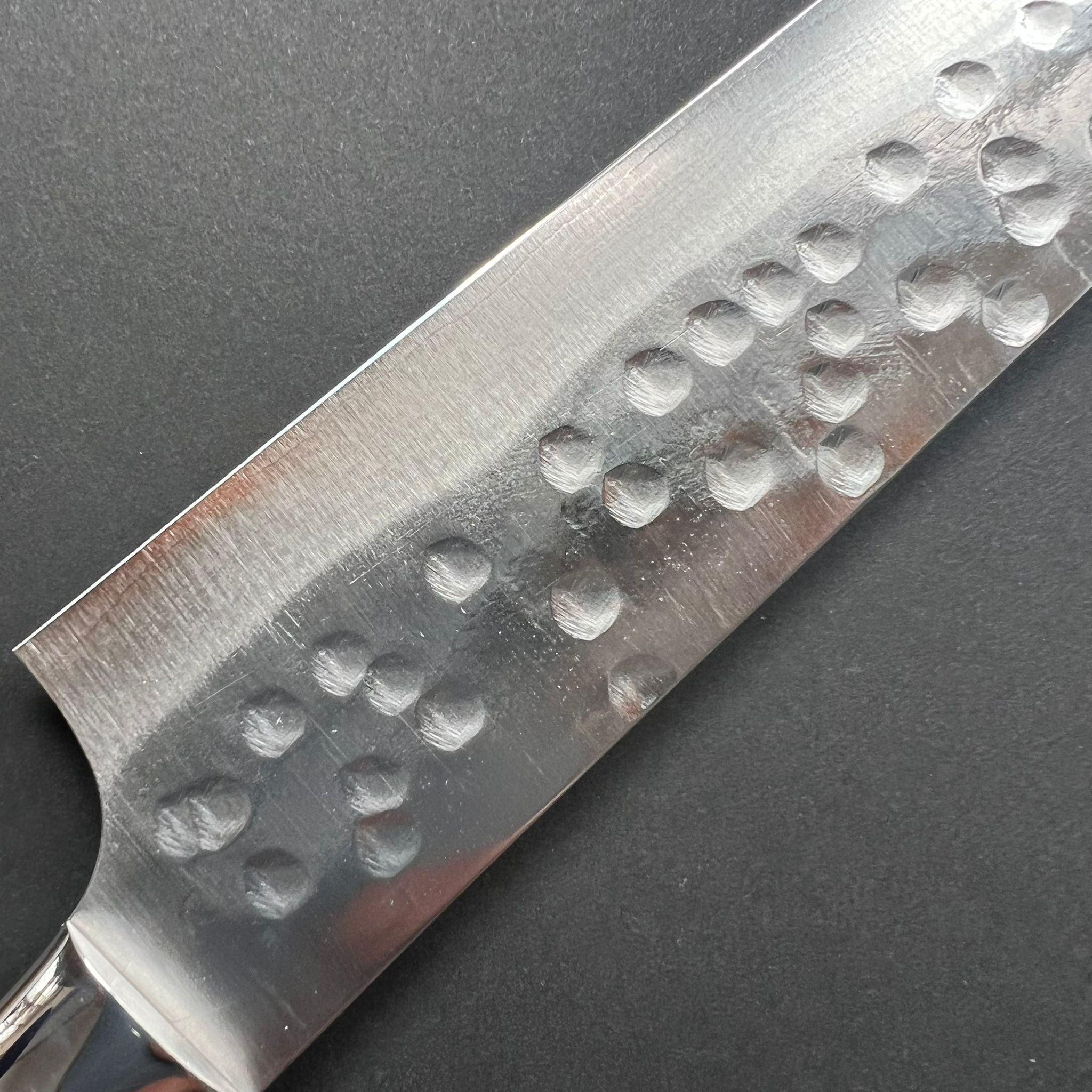 Sujihiki knife, SRS13 stainless steel, Tsuchime finish, western ironwood handle - Saji - Kitchen Provisions