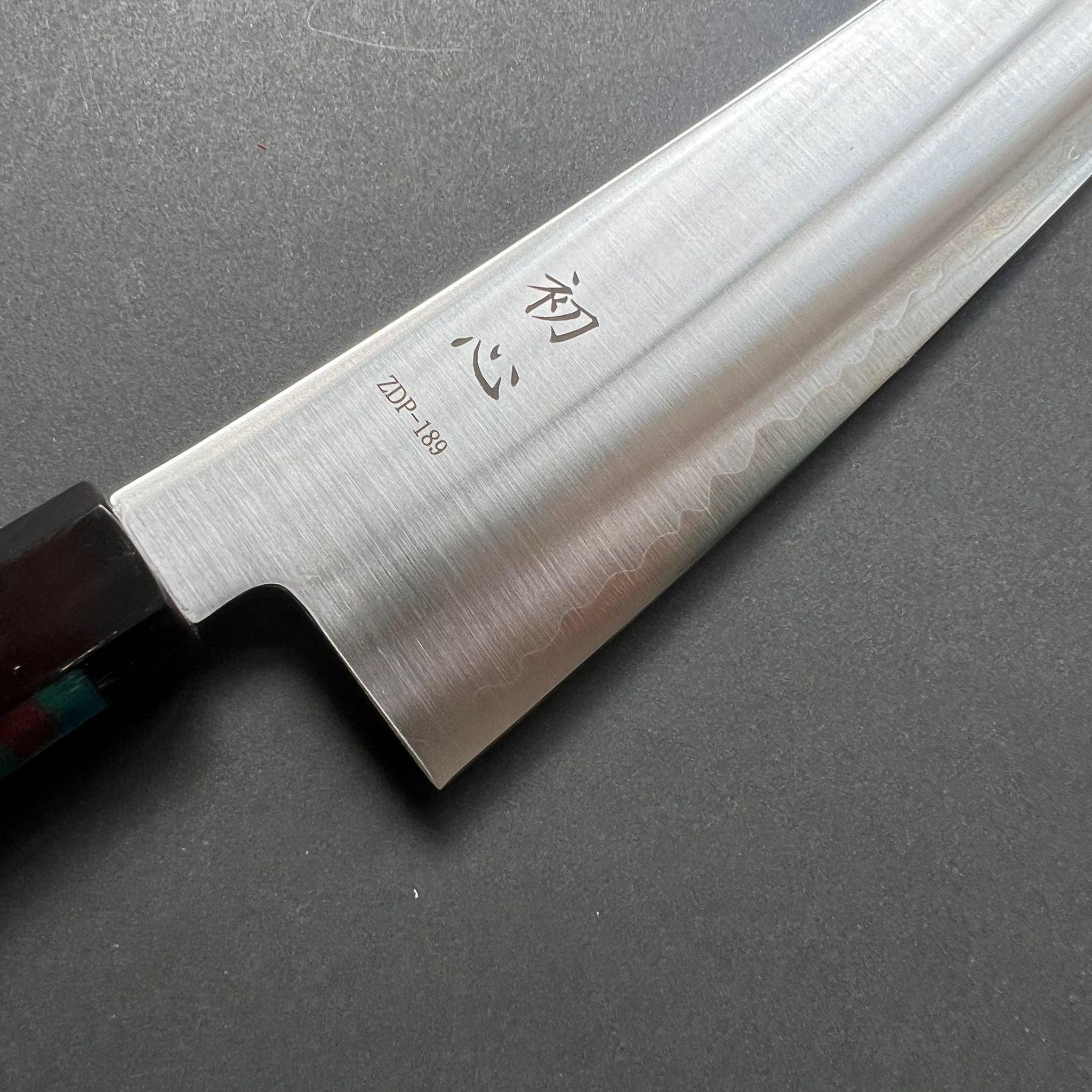 Gyuto knife, ZDP189 powder steel with stainless steel cladding, Polished finish, Hayabusa range - Hatsukokoro - Kitchen Provisions
