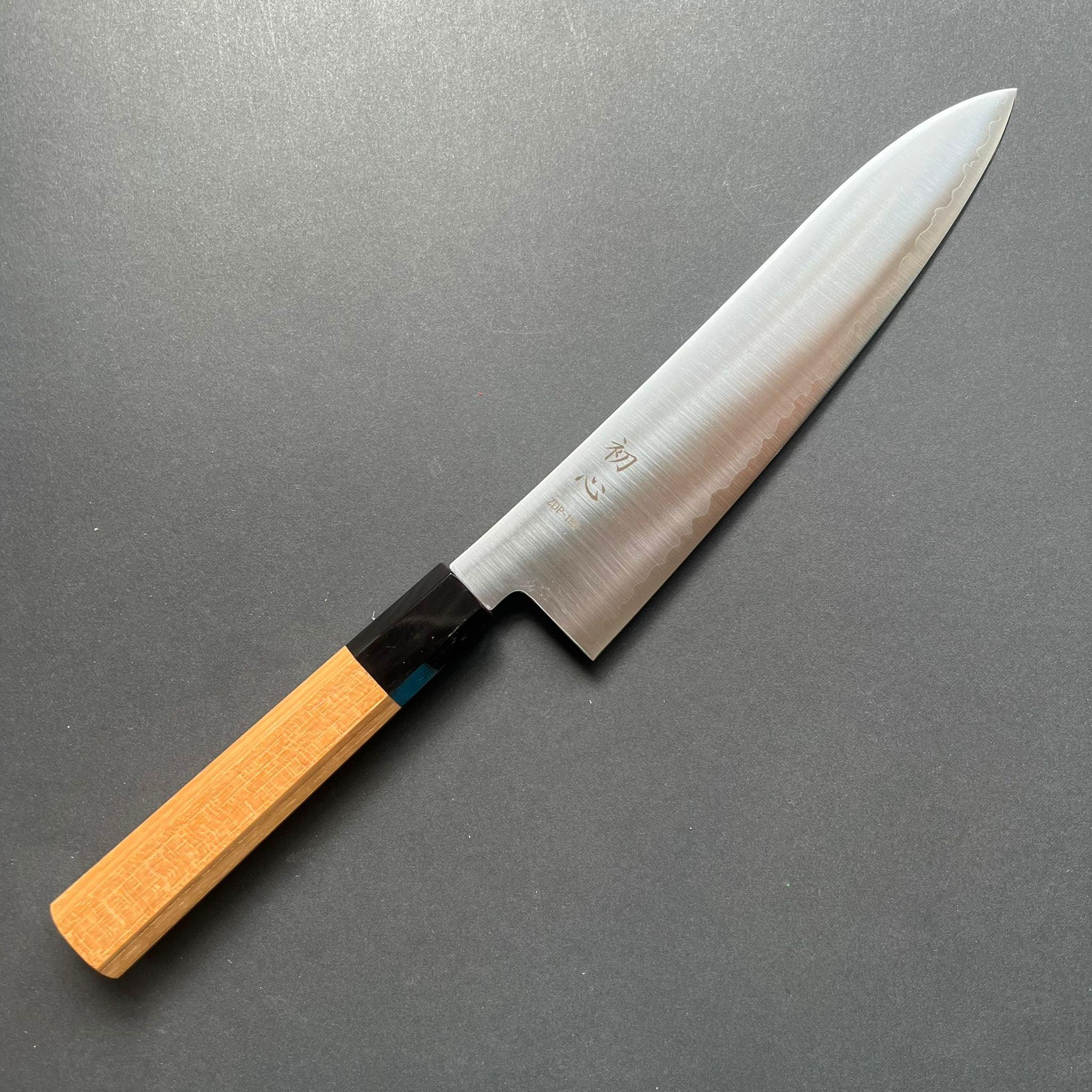 Gyuto knife, ZDP189 powder steel with stainless steel cladding, Polished finish, Hayabusa range - Hatsukokoro - Kitchen Provisions