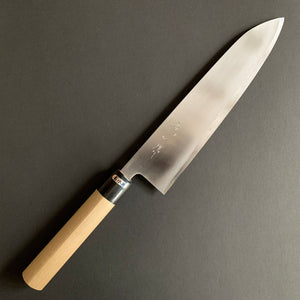 Gyuto knife, Aogami 2 carbon steel with stainless steel cladding, polished finish - Shinichi Watanabe